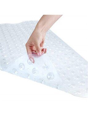 Non Slip Shower Mat Extra Large Bath Safety Mat Suction Cups Clear Washable
